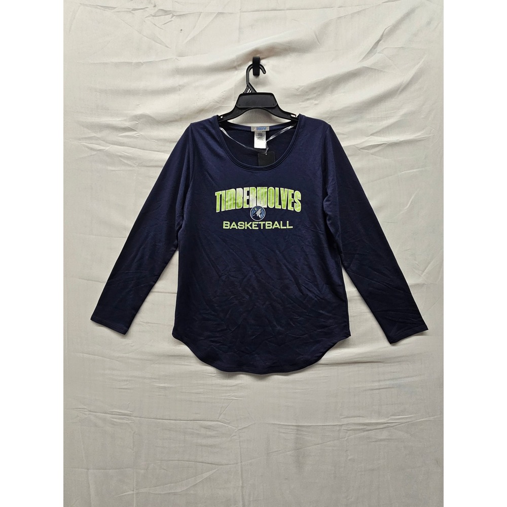 NBA Womens Minnesota Timberwolves Pullover Blue Rayon Blend Athletic Size Large